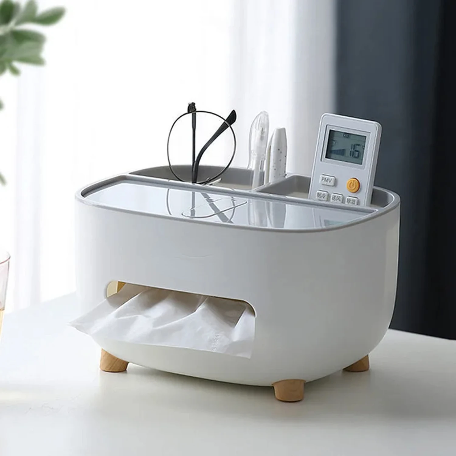 

Napkin holder household living room dining room creative lovely simple multi function remote control storage tissue box