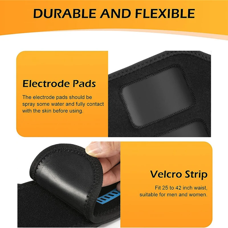 EMS Muskelstimulator Toner Bauchstraffung Gürtel Körper Abnehmen Massagegerät Bauch Taille Rücken Arm Bein Fitness Massage USB Aufladen – Detail 4