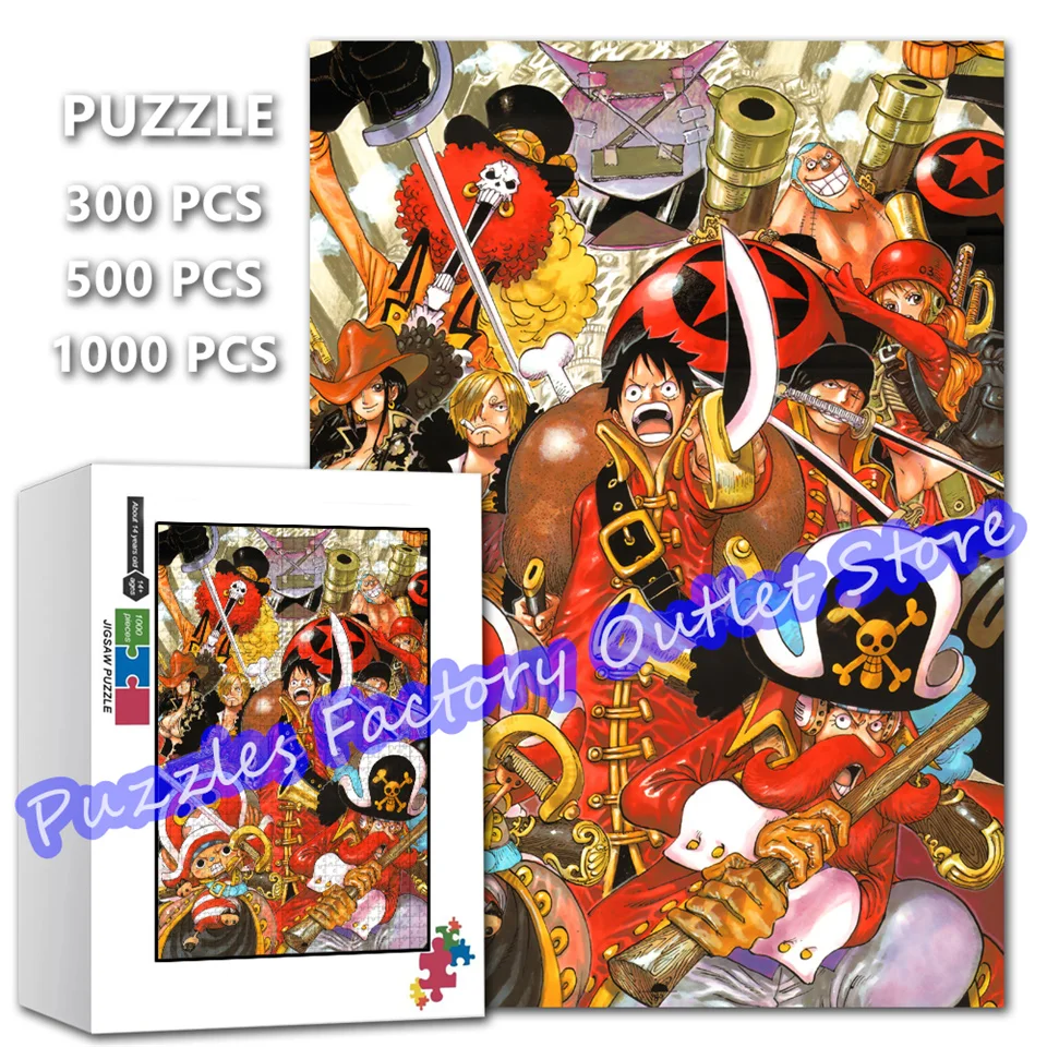 

Аниме-головоломка с принтом, цельная пленка Z, 300/500/1000 шт., мультяшная обезьяна Д. Луффи, аниме-головоломка для детей, развивающие игрушки