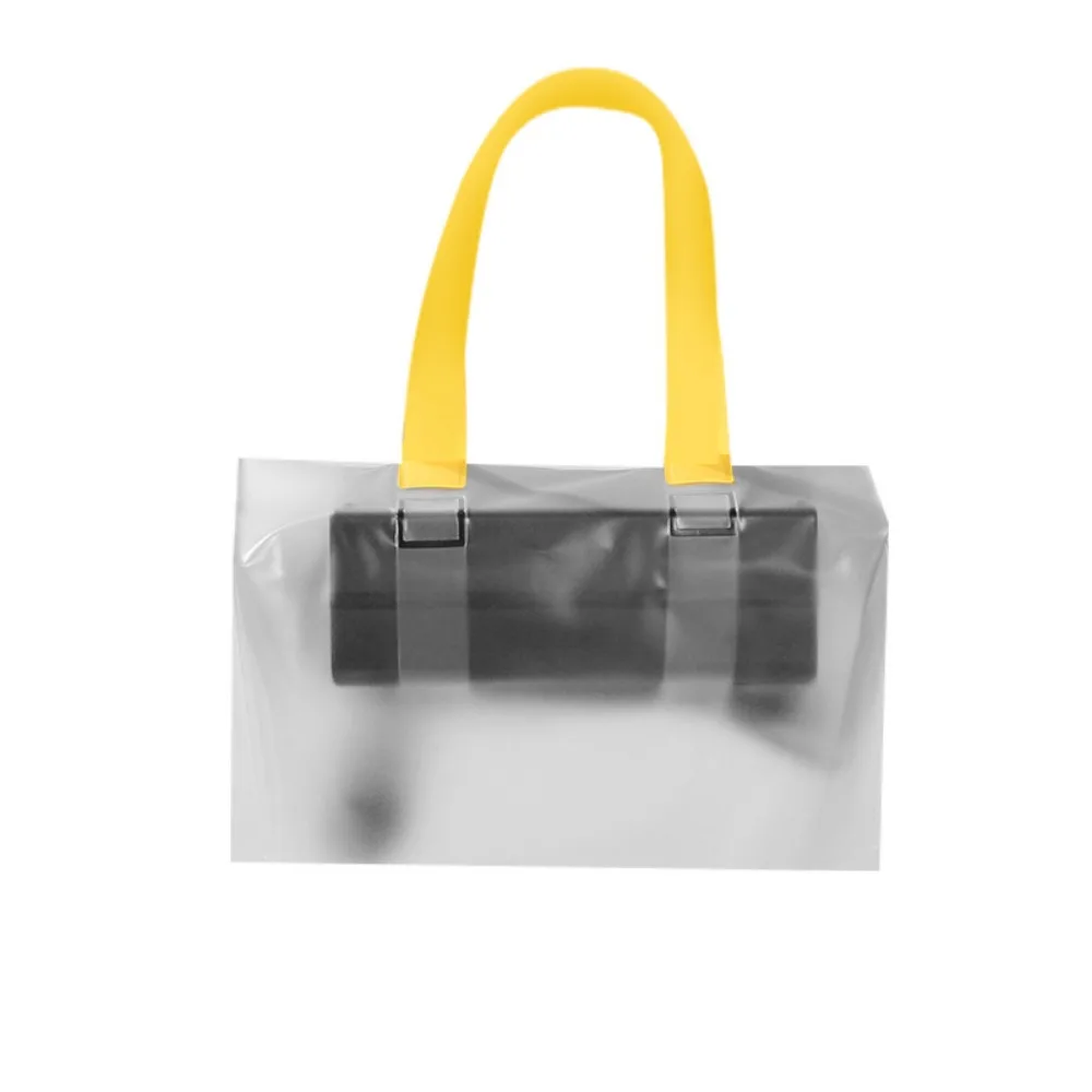 UV Protection Motorcycle Charger Waterproof Bag Dustproof Thicken Electrical Connection Cover with Hanging Handle Transparent