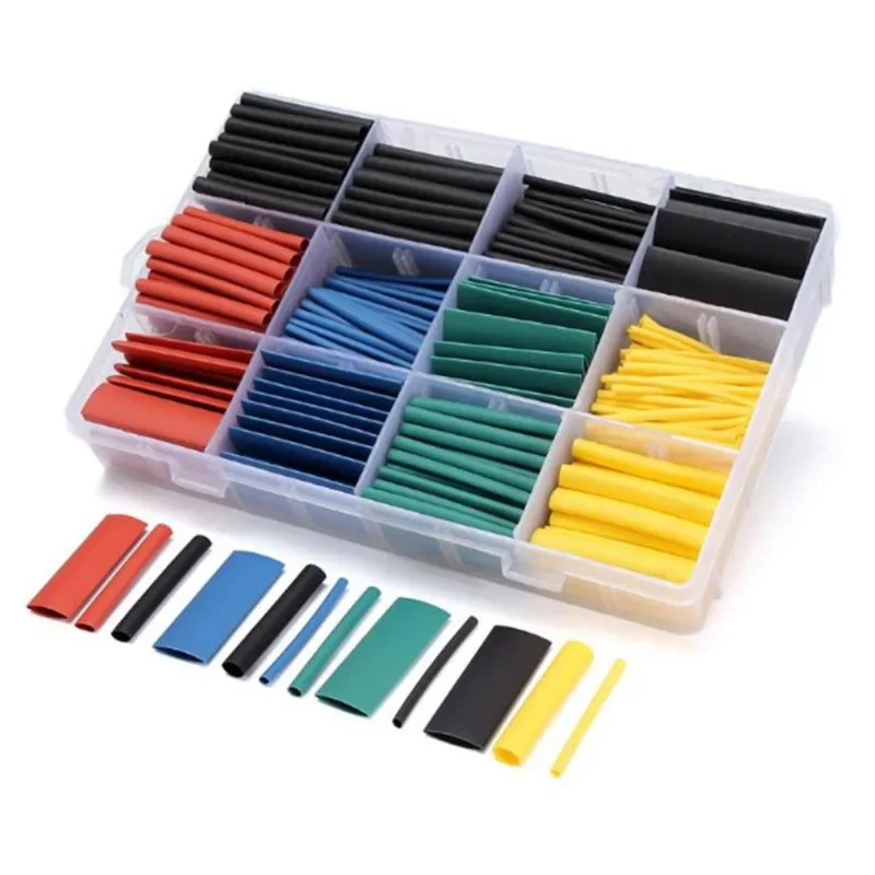 530pcs/Set Polyolefin Shrinking Assorted Heat Shrink Tube Wire Cable Insulated Sleeving Tubing Set 2:1 Waterproof Pipe  Sleeve