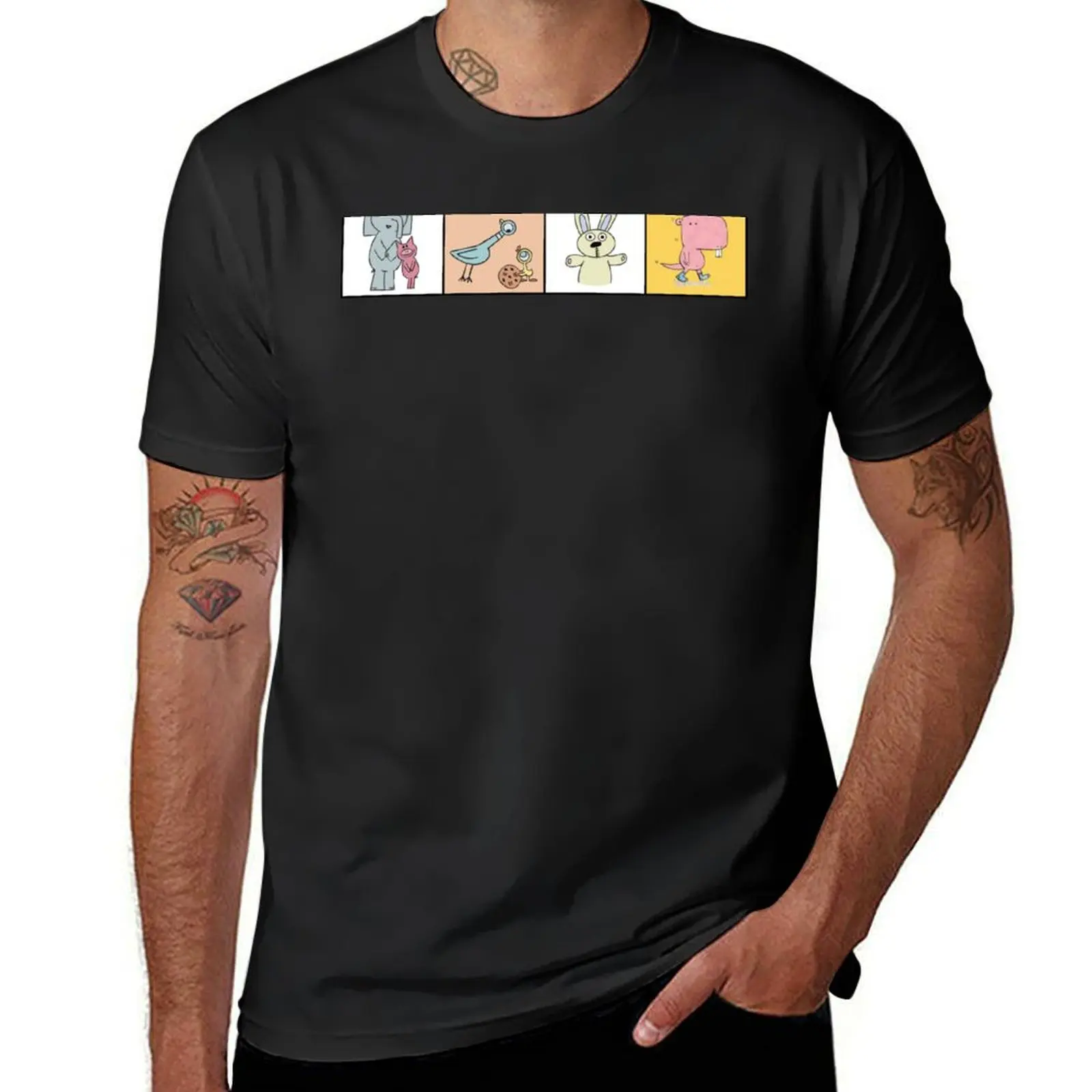 Mo Willems Sticker T-Shirt customs design your own sweat mens graphic t-shirts