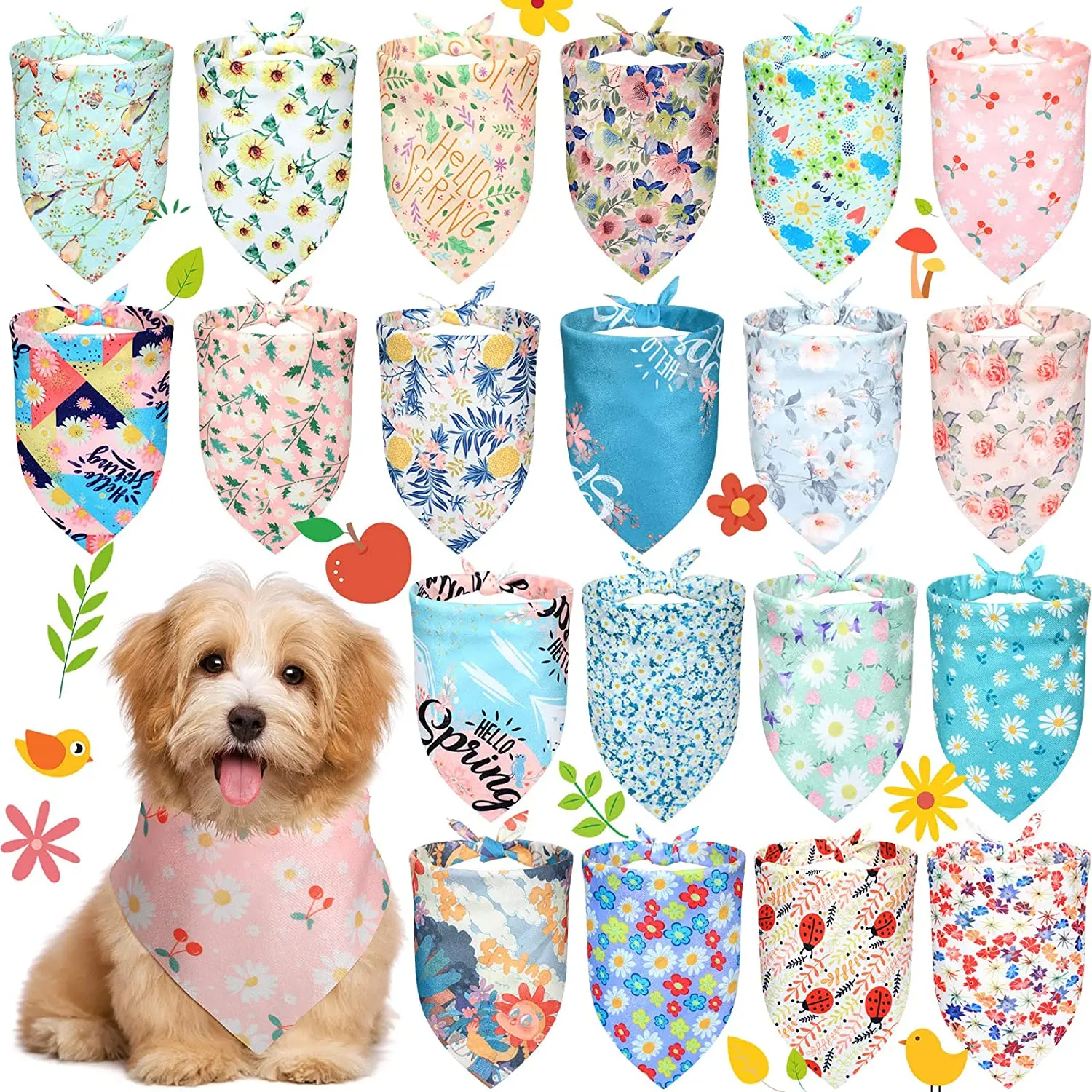 20er Packungen Weihnachts-Hunde-Bandana, dreieckige Schals für Hunde, Thanksgiving, Halloween, Hunde-Lätzchen, Bandanas für Hunde-Accessoires – Detail 4