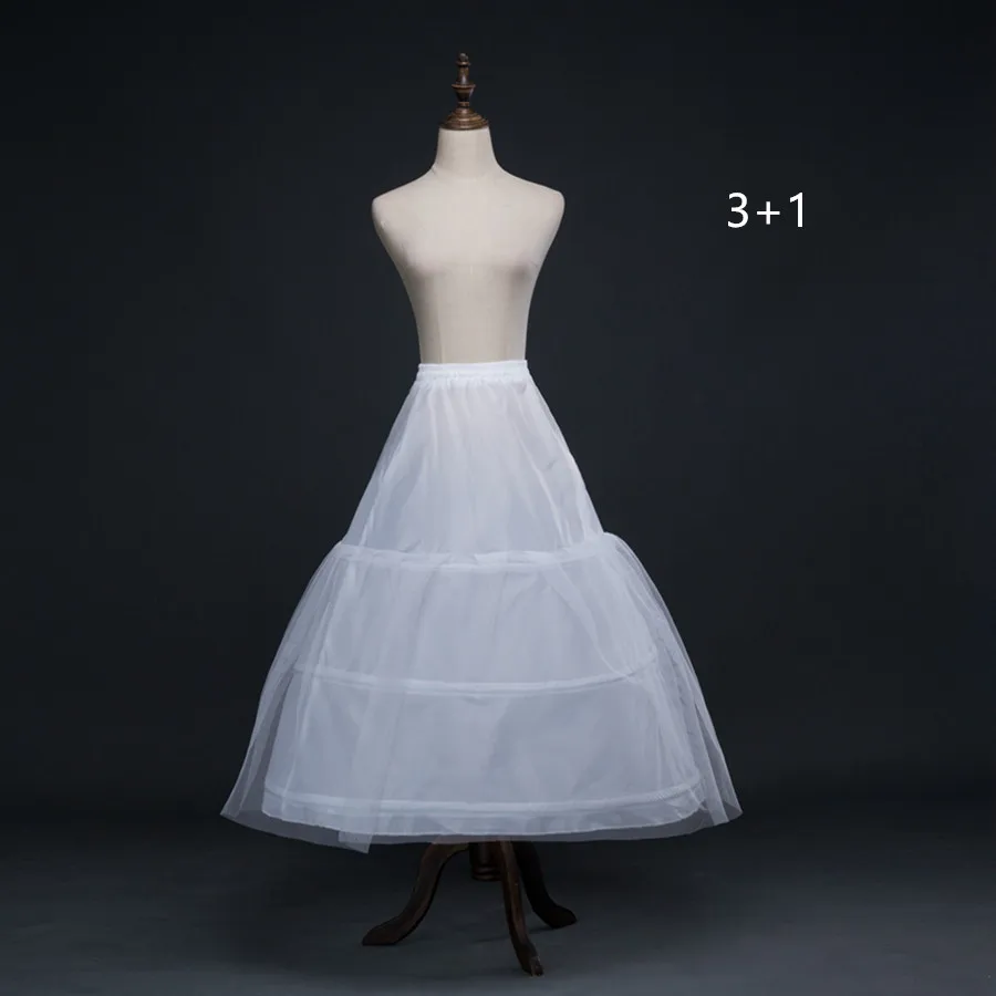 Hot Sale Petticoat 3 Hopps Ball Gown Petticoat Underskirt Wedding Dress Jupon Mariage Halka Rockabilly Vestidos De Novia Skirts