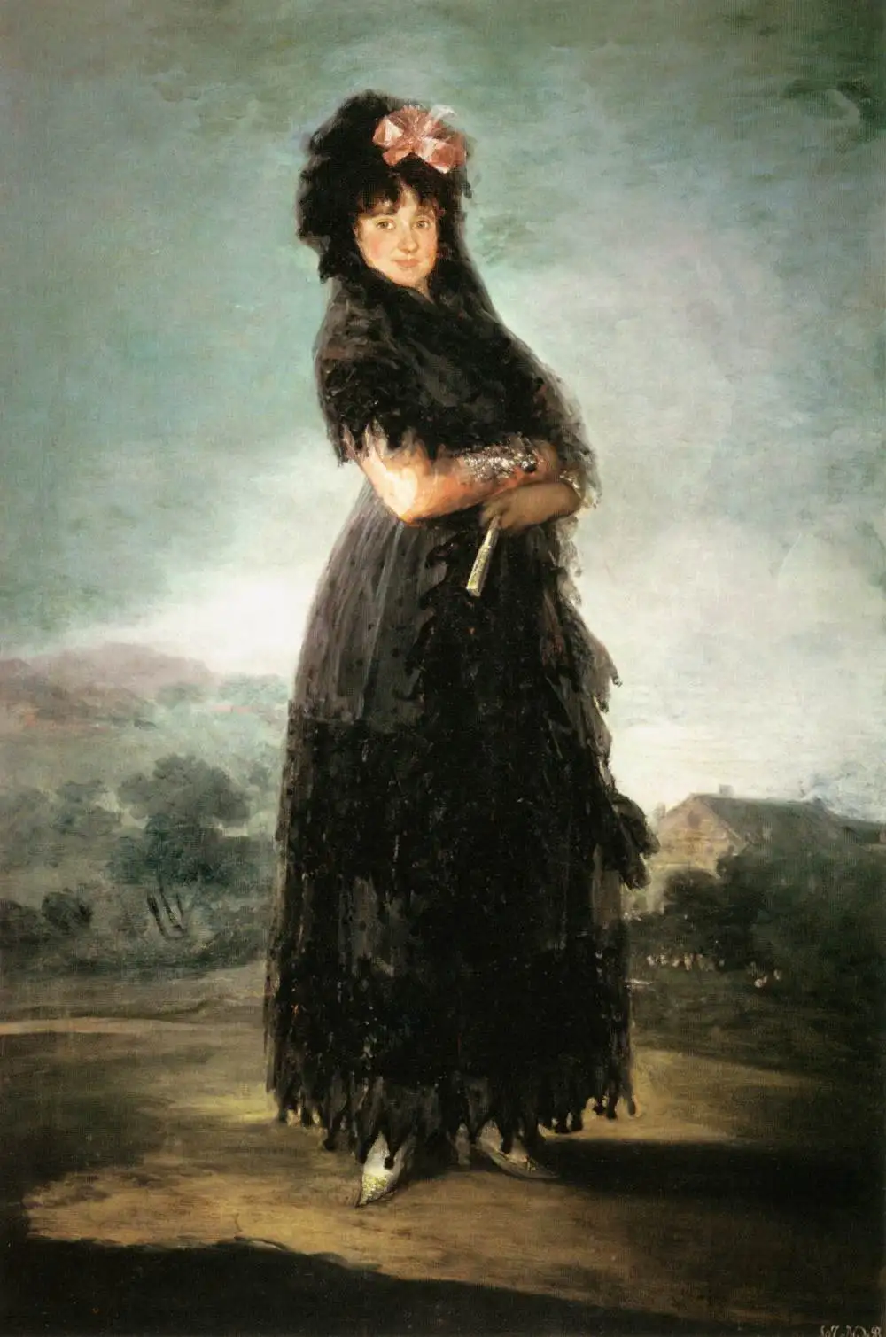 

Handpainted Classical Figure Oil Painting reproduction on linen canvas,Mariana Waldstein Ninth Marquesa de by Francisco De Goya,
