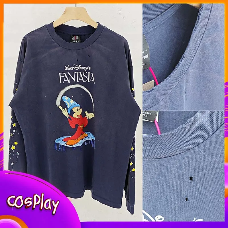 

Fantasy Mickey Hoodies Disney Cartoon Printed VTG Long Sleeve Sweatshirt Casual Fashion Trendy Top Loose INS Women Clothing Gift