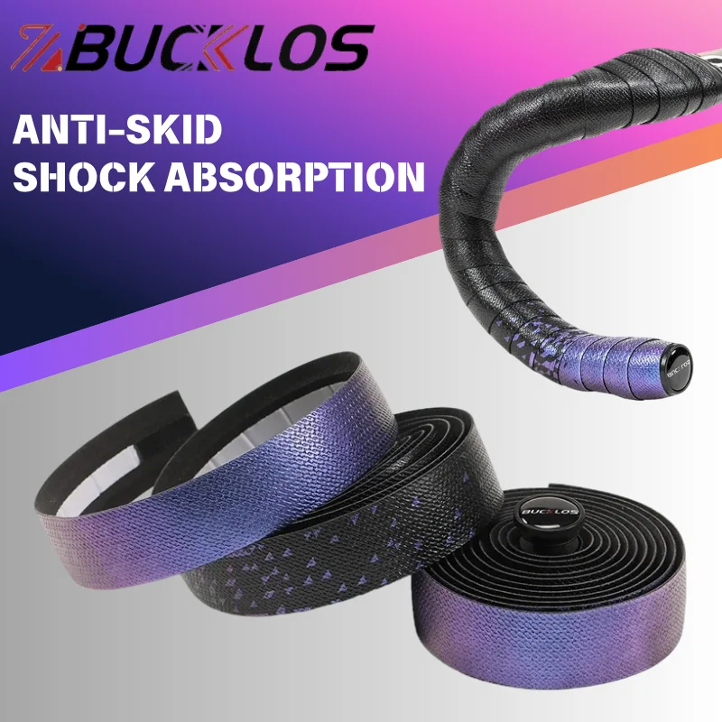 

BUCKLOS велосипедная ручка, лента градиентного цвета, чехол на руль шоссейного велосипеда, дышащий амортизирующий велосипедный ремень, часть ремня