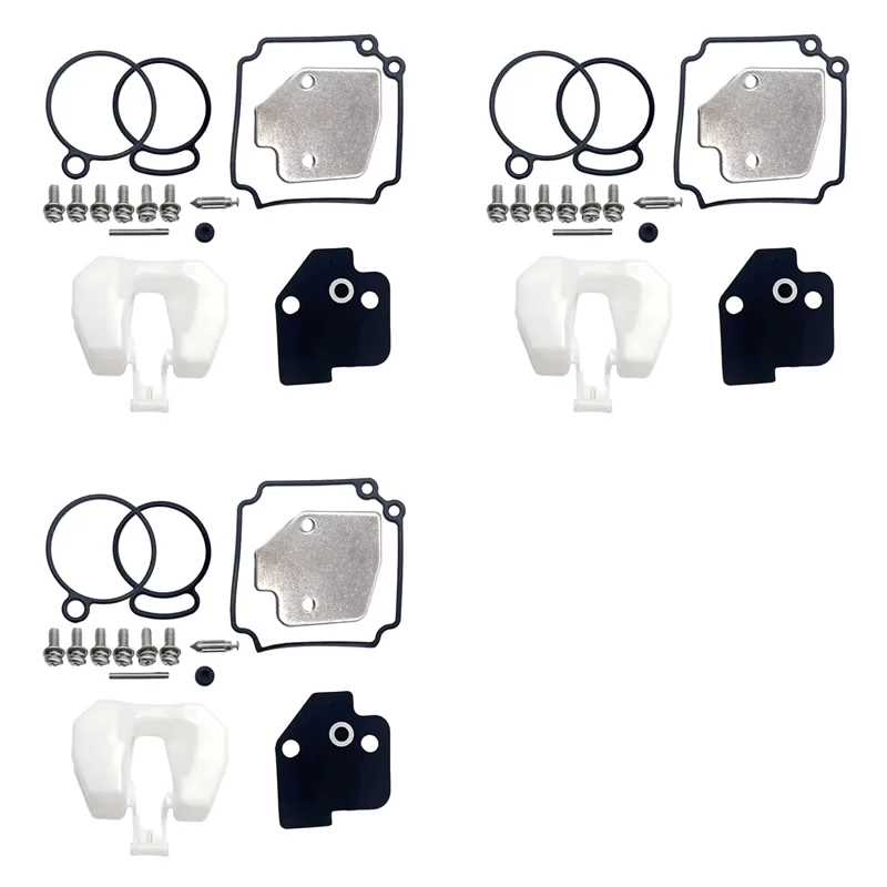 

3 комплекта для ремонта карбюратора, подходит для 3C8-87122-1 для подвесного двигателя Tohatsu M 40, 50 л.с. 2 т