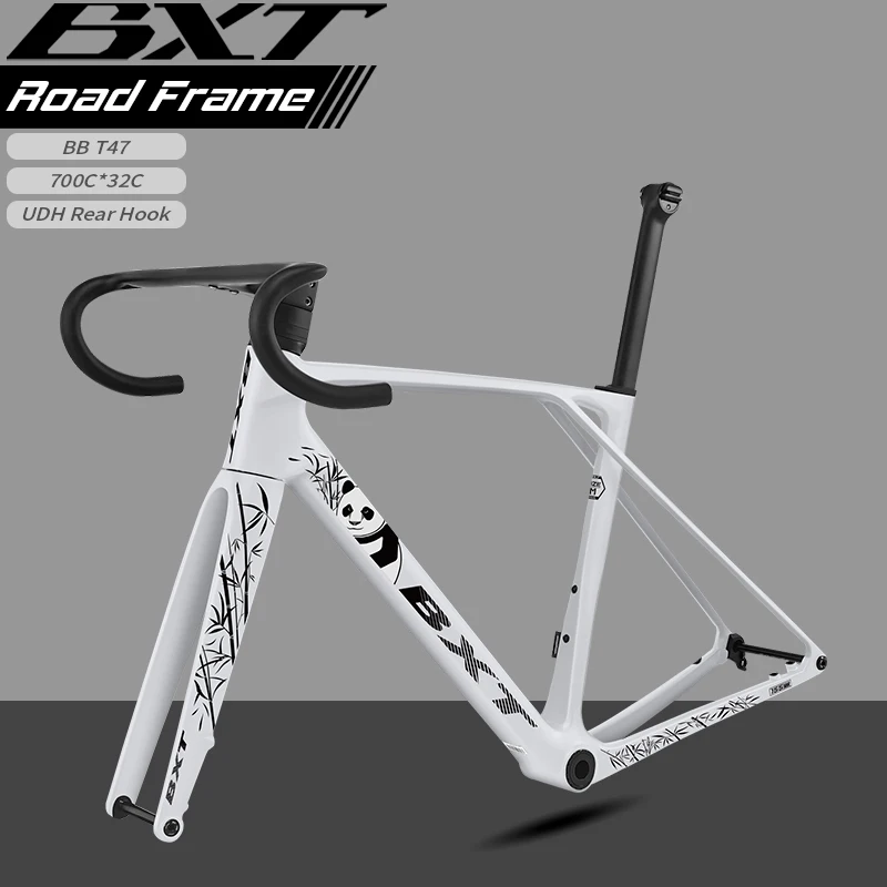 

BXT 2025 New T1000 Carbon Road Bike Frame Carbon Fibre Road Frame Flat-Mounted Disc Brake Frame fit Mechanical& Di2