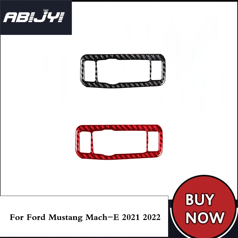 Lighting Control Panel Carbon Fiber Sticker Car Interior Sticker Ford Mustang Mach-E 2021 2022 Car Decoration Carbon Fiber Stick