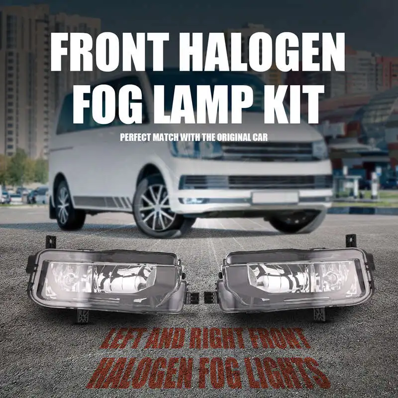 

Car Left & Right Front Fog Light Halogen Kit Fit For VW Transporter 2016-2019 7E0941661A / 7E0941662A