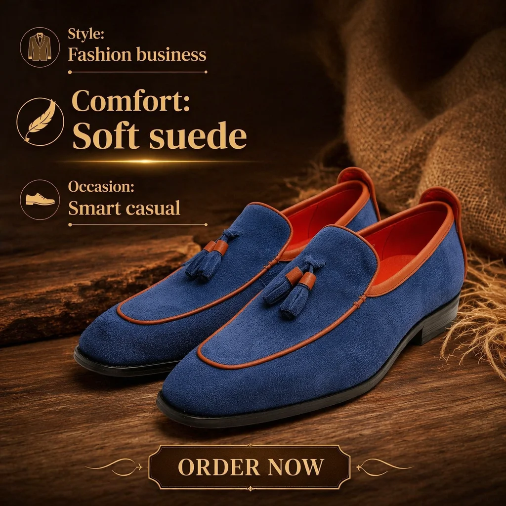 Wholesale Price Men's Handmade Leather Shoes Business Dress Career Casual Penny Loafers Non Slip Formal Office Shoe for Men