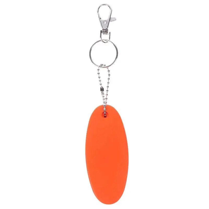 12 Stück zufällig farbige schwimmende Schlüsselanhänger aus Schaumstoff für Bootsschlüssel, leuchtende Farben, ovale schwimmende Schlüsselanhänger-Ringe, Anhänger – Detail 3
