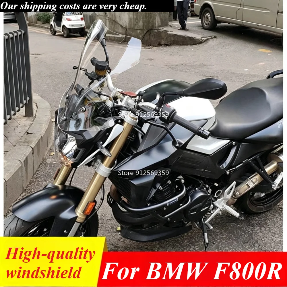 For BMW F800R F 800R F800 R heightened motorcycle windshield windscreen front glass windproof board chest protection