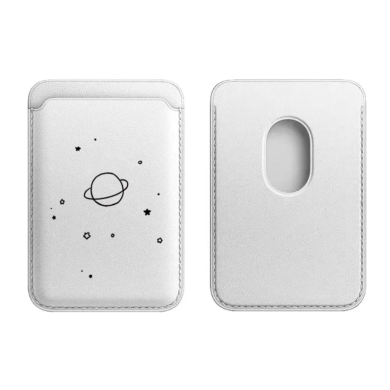 

Creative Cartoon Planet Pattern Couple Card Holder Magnetic For iPhone 17Pro Max For Samsung Galaxy S26 For MagSafe Wallet Cover