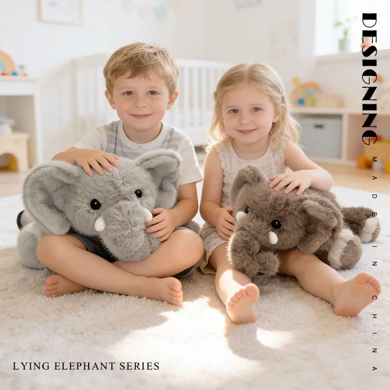 

New Soft Lifelike Mammoth Elephant Plush Large Elephant Doll Toy 25/60CM Stuffed Animals Plushies Pillow Accompany Doll Gifts