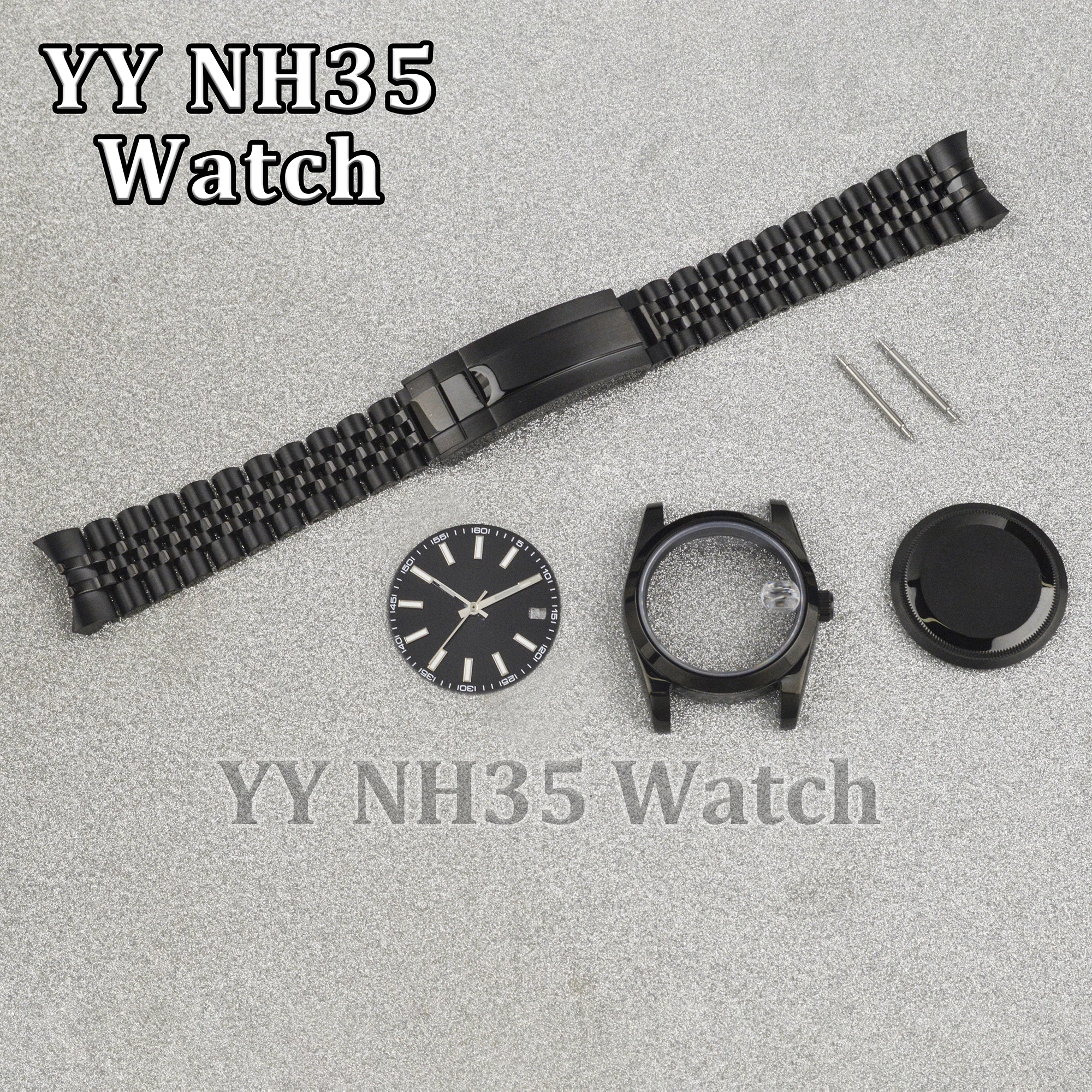 Jubilee Bracelet Dial Needles NH35 Watch Case fit NH34/35/36 Movement 36/39mm Case for Datejust Watches Watch Parts Replacements