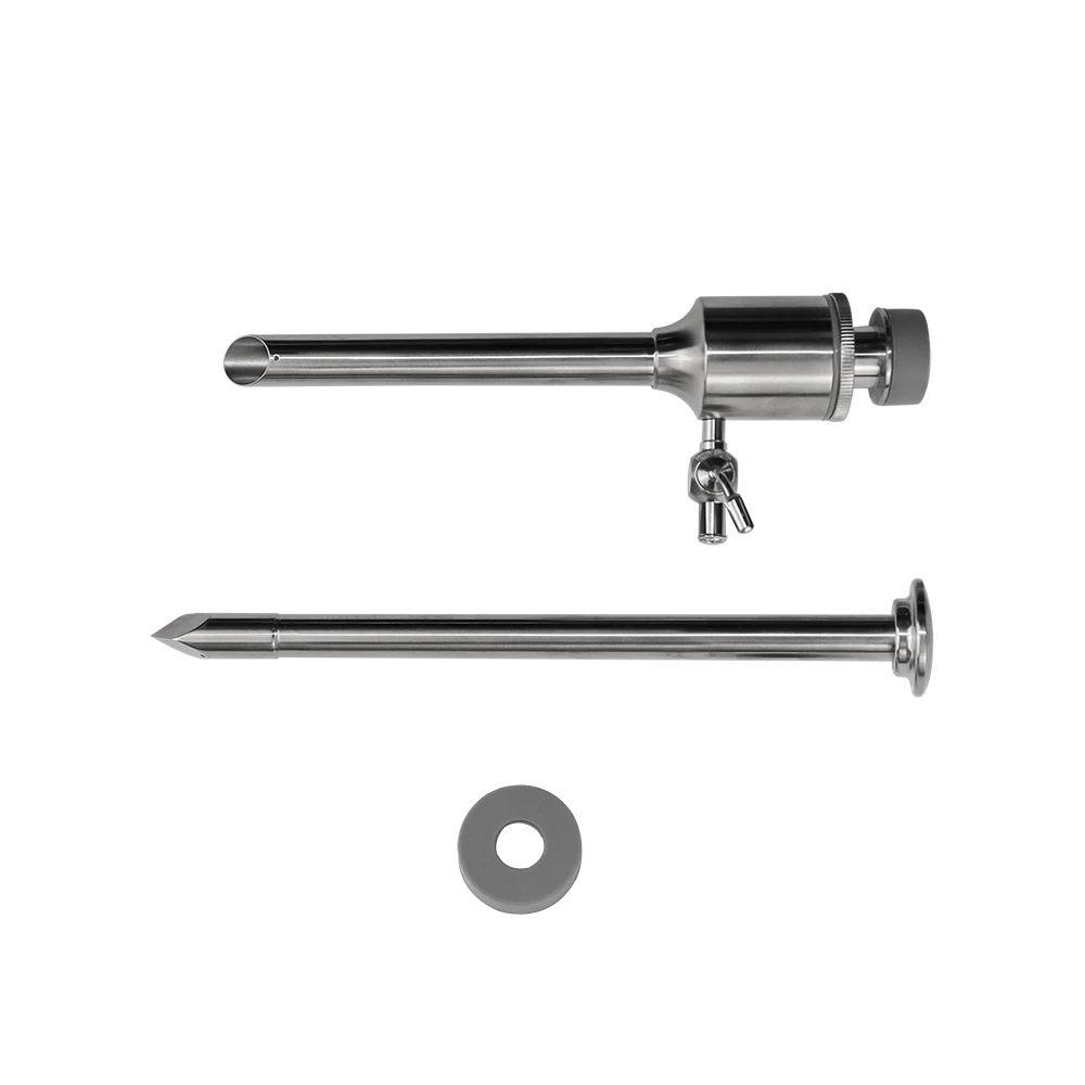 Reusable Laparoscopic Trocar Set With Occluder For Abdominal Surgery, 5mm 10mm 12mm Silicone Seal, Pneumoperitoneum