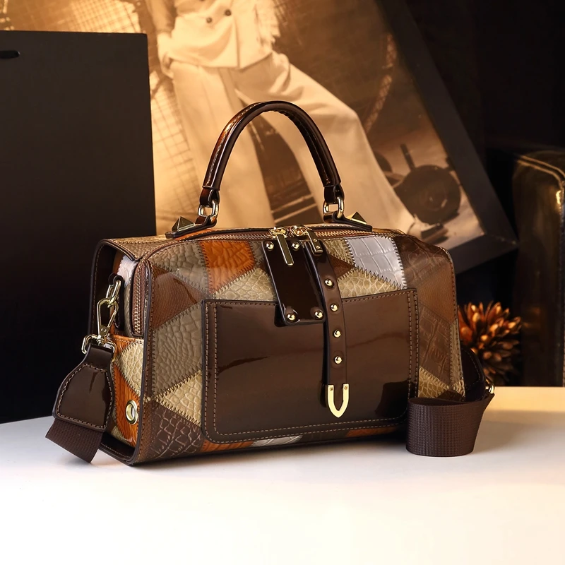 

Designer Brand Leather Boston Pillow Crossbody Bag Women's New Fall and Winter Shoulder Handbags for Women