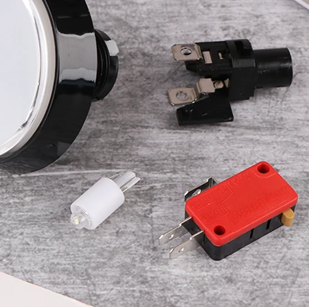 

【ODA7】Кнопка аркада 60 мм, 12 В постоянного тока, светодиодная большая круглая кнопка, 5-цветная кнопка микропереключателя, кнопка автоматического сброса для аркадного шкафа