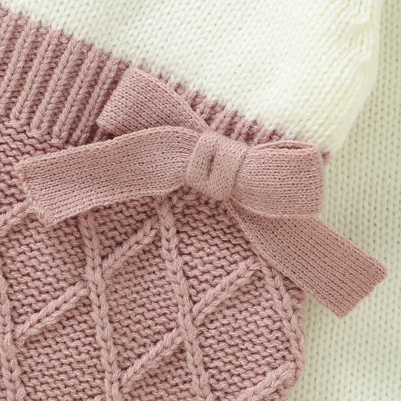 Herbst lässige Oberbekleidung Neugeborene Kinder Mädchen Kleidung setzt Winter volle Ärmel Strickwaren Bodys Kleinkind Winter Outfits 2 stücke