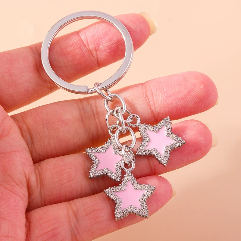 Aihua Y2K Schlüsselanhänger Kristall Stern Schlüsselanhänger für Frauen Männer Freundschaft Geschenk Handtasche Dekoration handgemachten Schmuck – Detail 21