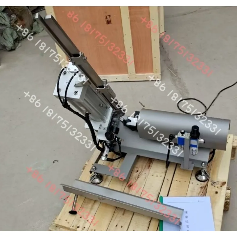 Máquina de sellado de rollos de carne, punzonado tensor neumático, sujetar la máquina de hebilla de aluminio para embalaje de procesamiento de carne