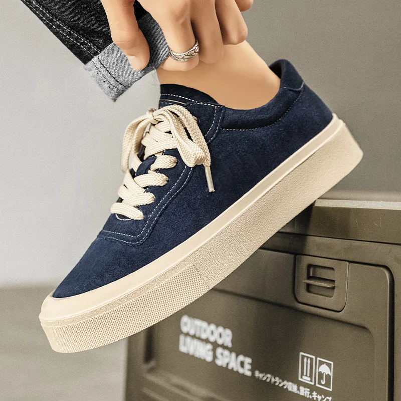 Genuine leather Original Skateboard Shoes Men Fashion Sneakers Men Streetwear Suede Platform Shoes Men Designer Skate Sneakers