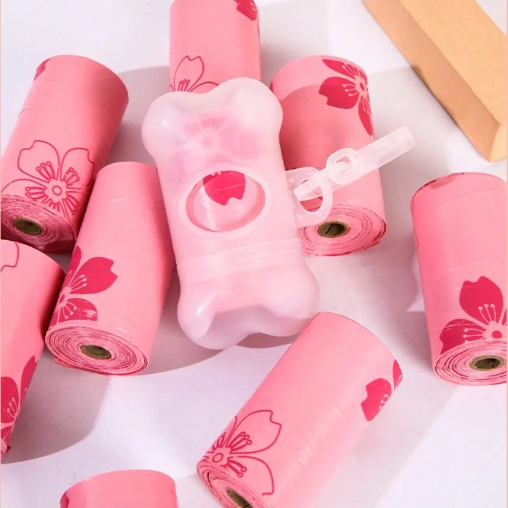 Bolsas de residuos ecológicas para mascotas, bolsas biodegradables para recoger excrementos de perros, bolsas para recoger excrementos de gatos, suministros portátiles para mascotas al aire libre