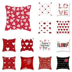 San valentino Love Print Pattern fodera per cuscino Home Living Room Sofa Car Decoration Square Throw Pillow