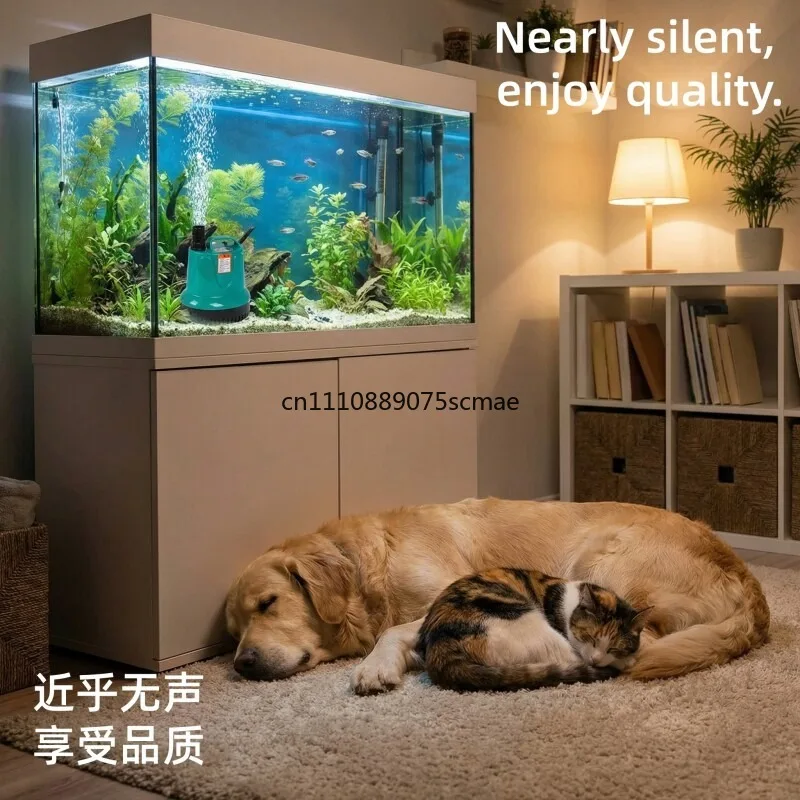 Fish Tank Water Pump Bottom Suction Submersible Pump Silent Aquarium Circulation Filter Fish Waste Cleaning Pump