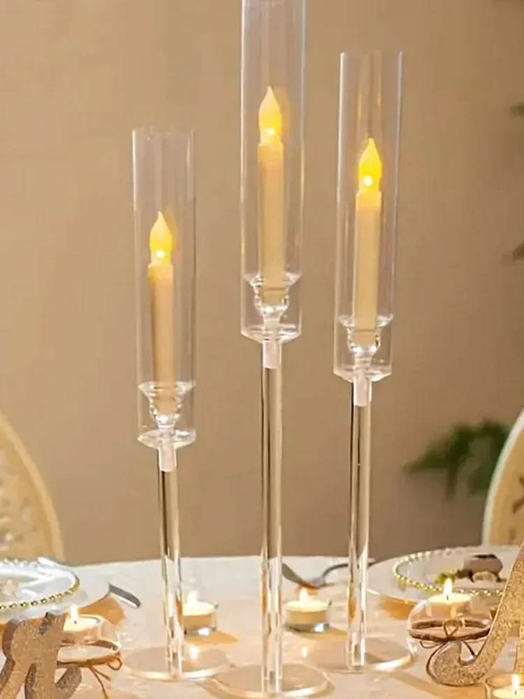 

European candle holder ornament light luxury romantic candlelight dinner props atmosphere arrangement supplies Nordic Western di