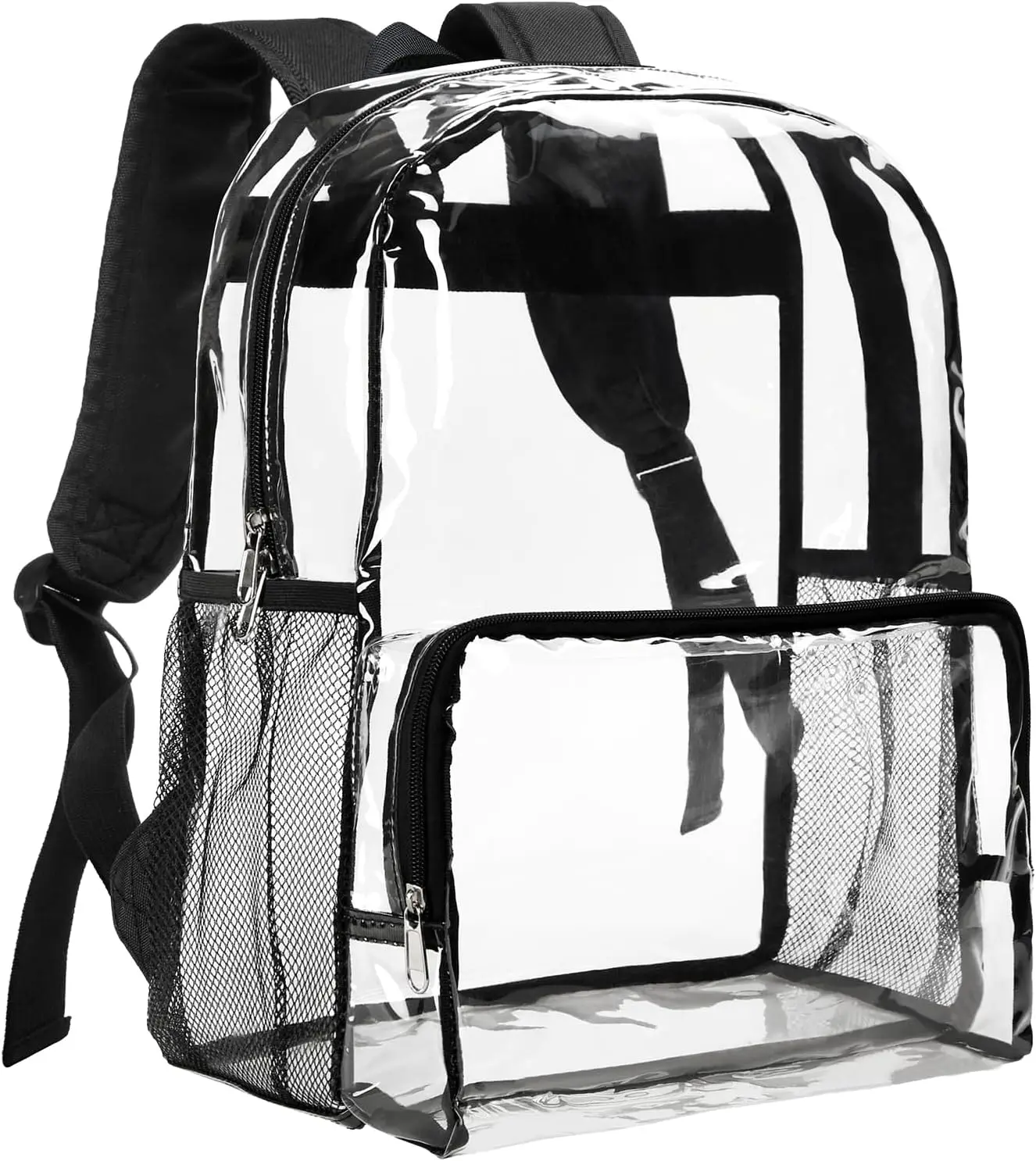 Large Clear Backpack for School, Work, and Events - Durable PVC Material with See-Through Design