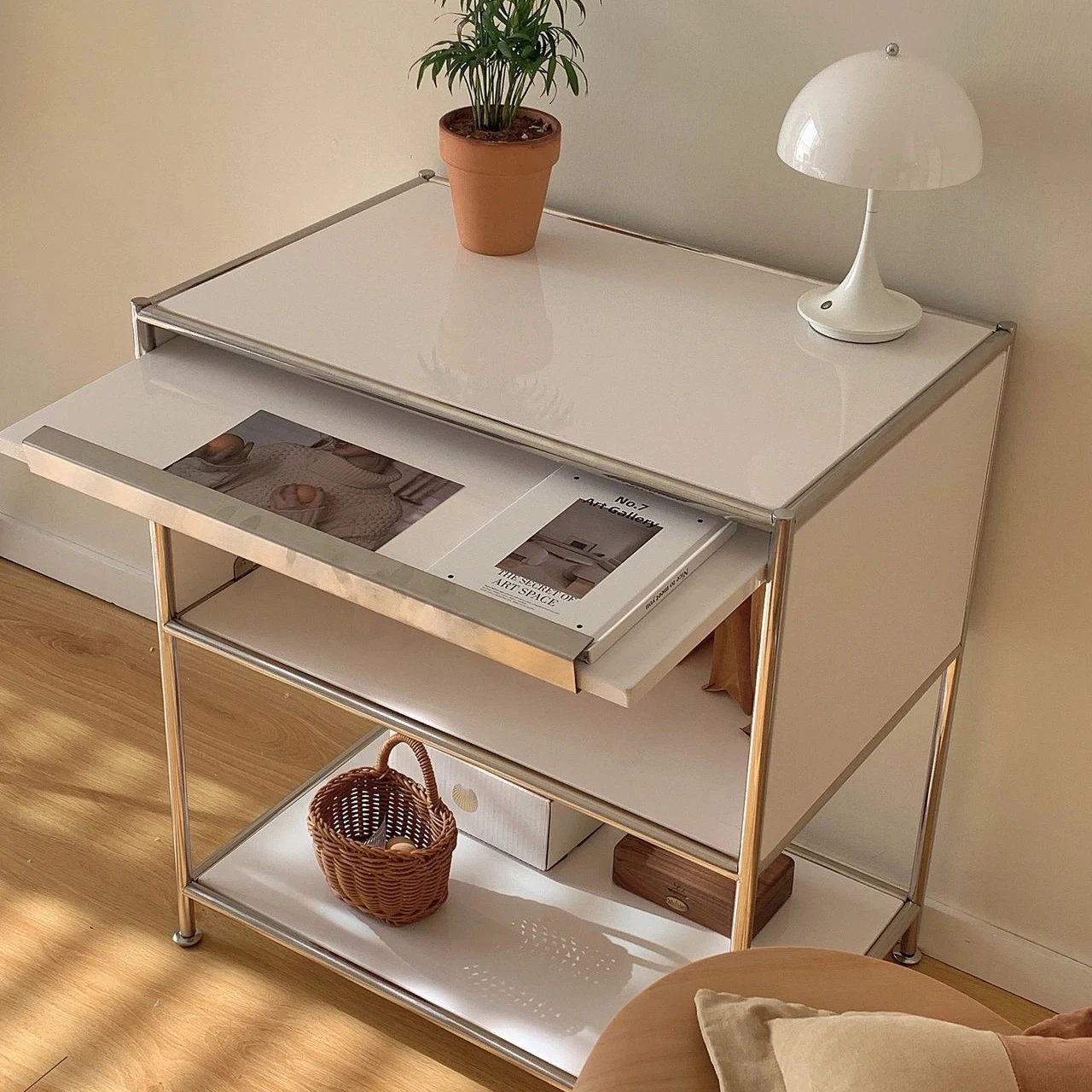 Second-hand sideboard, bedroom bedside, stainless steel module combination, living room storage