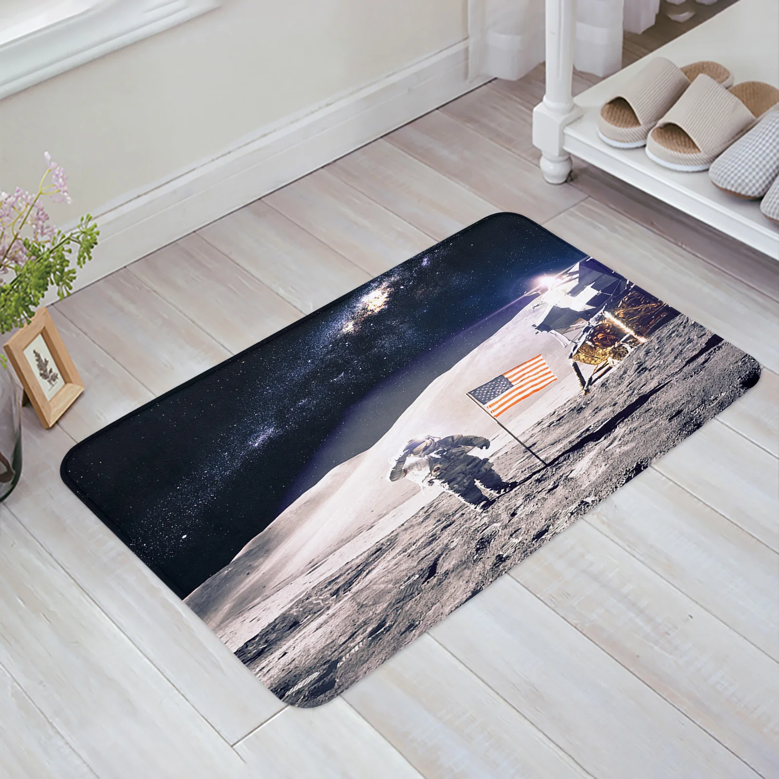 

Astronaut Space Moon Carpet For Living Room Area Rug Floor Mat Bedside Hallway Doormat Kids Bedroom Rug Home Decoration