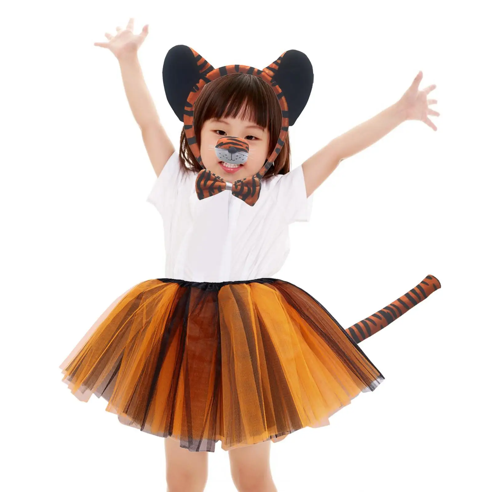 Tiger Costume Set,Animal Fancy Costume Accessories,Tiger Ears Headband for