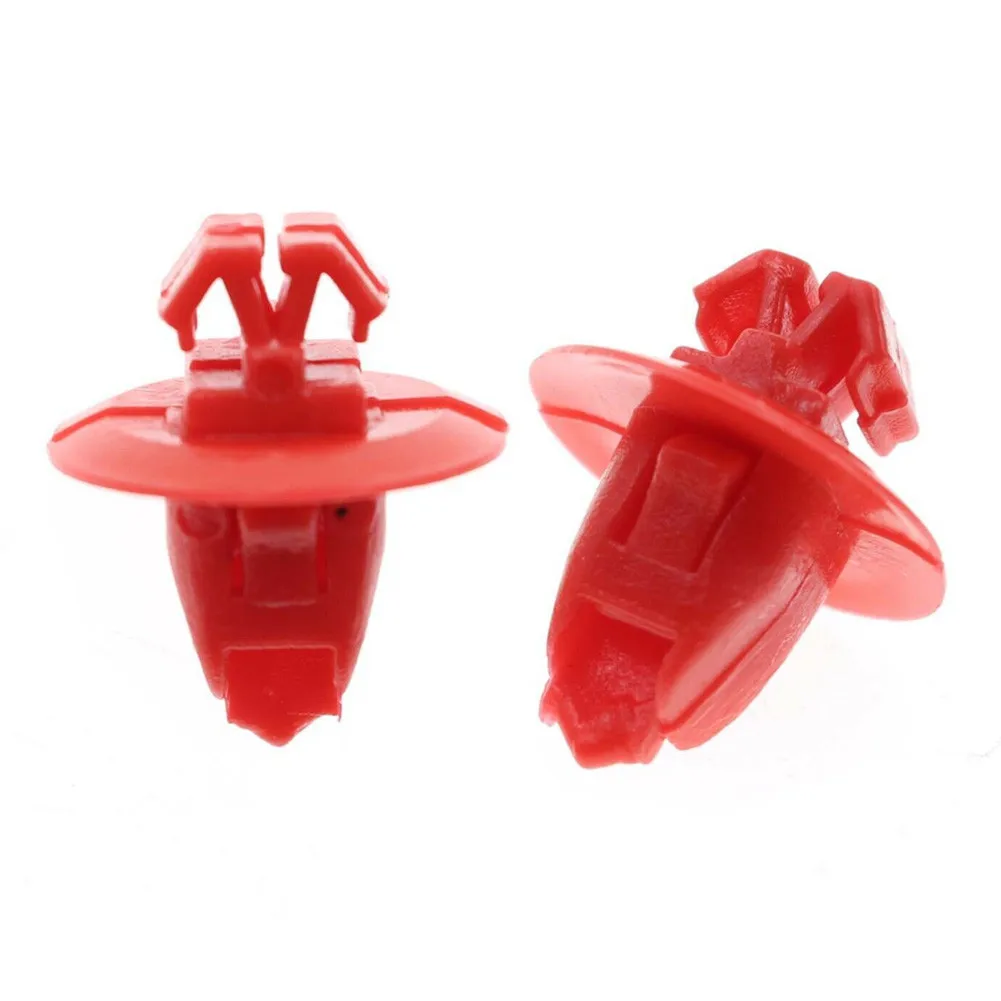 50PC Red Fender Flare Moulding Retainer Clips 90904-67037 For Toyota 4Runner 1996-2012 Highlander Sequoia 01-12 For Tacoma 95-12