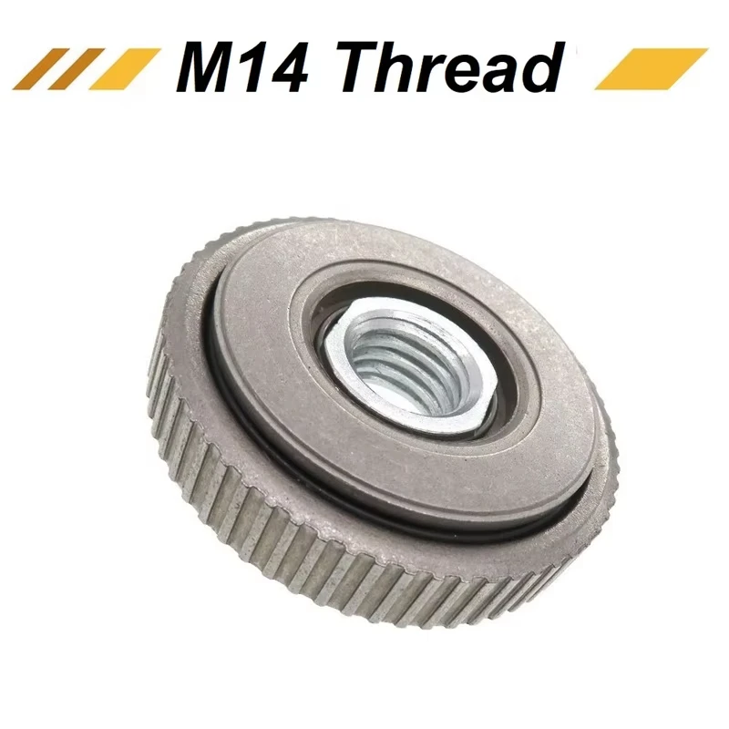 M14 Thread Angle Grinder Self-Locking Pressing Plate Angle Grinder Quick Release Flange Nut Clamping Power Chuck Tools Parts 1PC