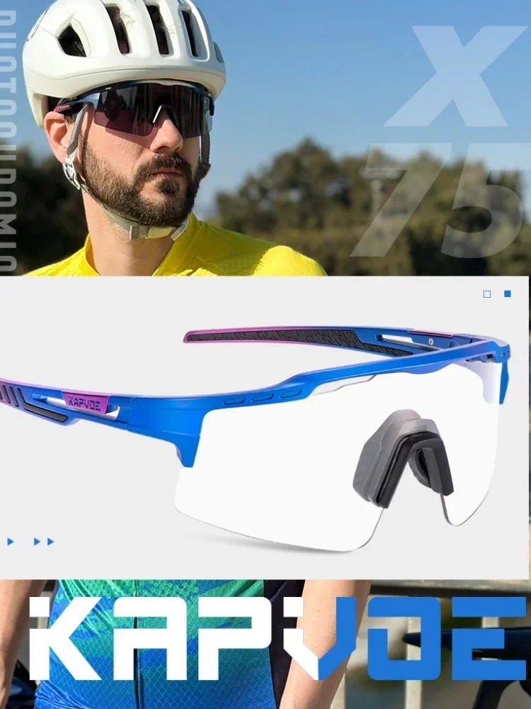 AliExpress kapvoe Kapvoe-New Photochromic Sunglasses for Men Cycling Glasses MTB Women Sport Speed Road Mountain Bike Bicycle Cycl Eyewear Goggle