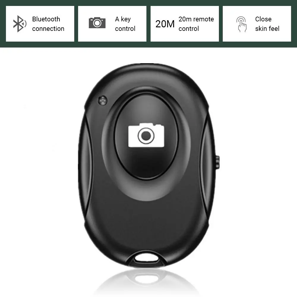 New Mini Portable Bluetooth Remote Control Camera Wireless Selfie Shutter Control For IPhone/Android Photos Videos Hands-Free
