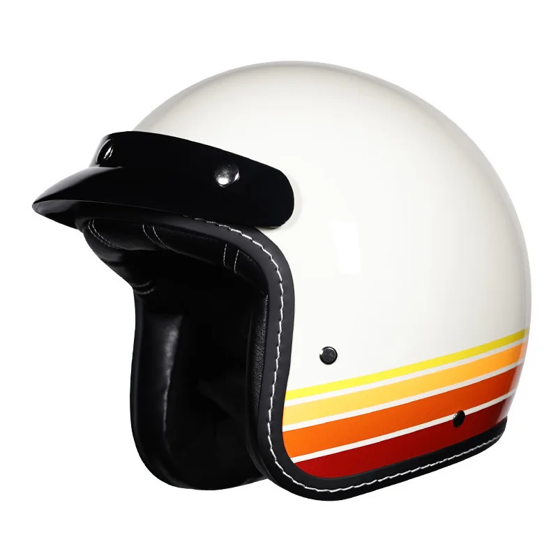 

Open Face Helmet for Motorcycle Retro 3/4 Half Helmets Motorbike Casco Vintage Jet Helmet Men Women DOT Approved Capacetes