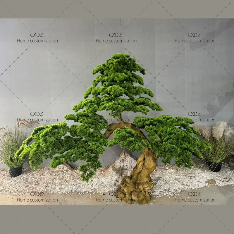 Simulated Welcome Pine Arhat Black Pine Dead Wood Landscaping Decoration Fake Pine New Chinese Style Green Plant Decorative