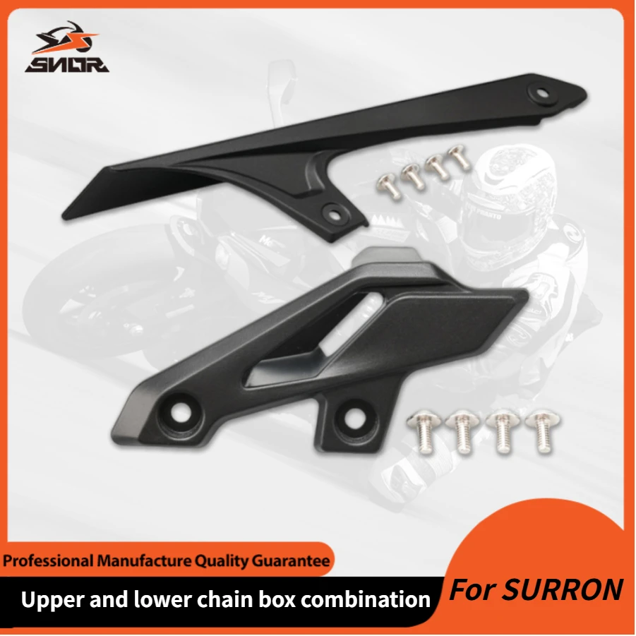 SNOR Motorcycle Rear Upper Lower Chain Box Chain Protector Guard For SURRON Hyper Bee Chain Box Combination  Sprocket Cover