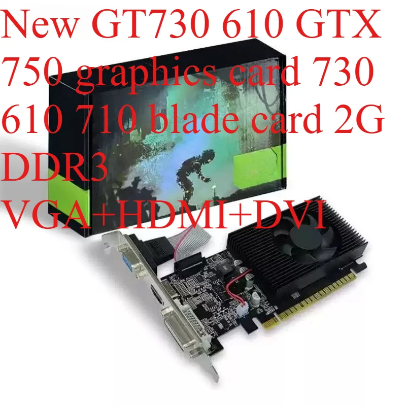 Tarjeta Gráfica GT610 2GB GT730 2GB/4GB DDR3 de 64 Bits, Salida DVI VGA HDMI, Tarjeta de Video PCIe 2.0 para Oficina y Hogar
