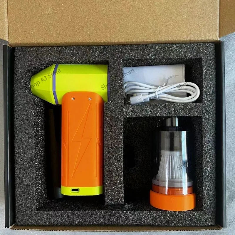 700G Wind Pressure Handheld Turbine Fan, Metal Brushless Motor, Blowing & Suction Dual‑Use for Car Wash Water Blow‑Off