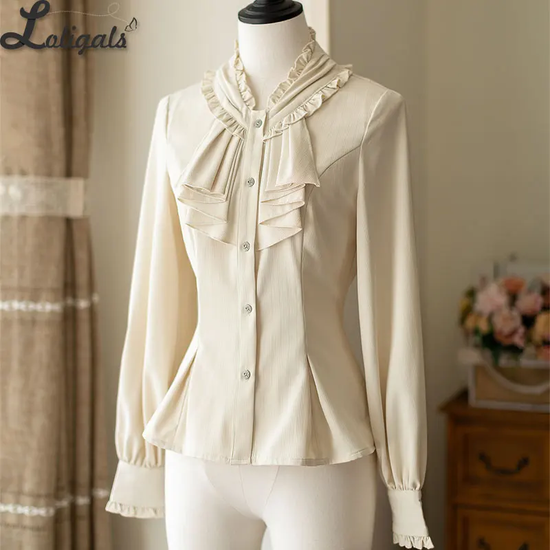 Classic Lolita JSK Dress Elegant Halter Neck Under Bust Party Dress / Long Sleeve Shirt ~ Forest in Autumn