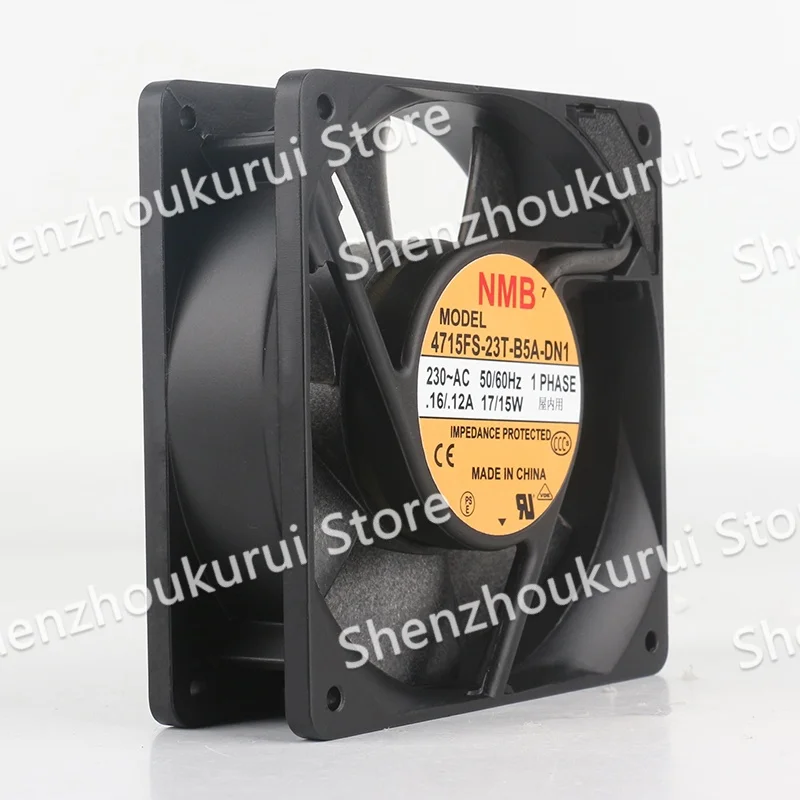 cooling fan M4715FS-23T-B5A-DN1 Original NMB 200V 220V 240V AC 230V 17/15W DC EC 12038 120X120X38MM 12CM cabinet reverse blade