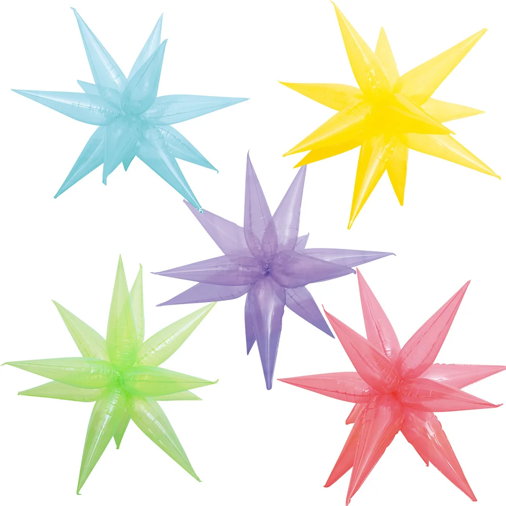 

40inch Crystal Starburst Spike Balloon for Iridescent Neon Party Decorations Explosion Star Balloon Neon Birthday Wedding Decor