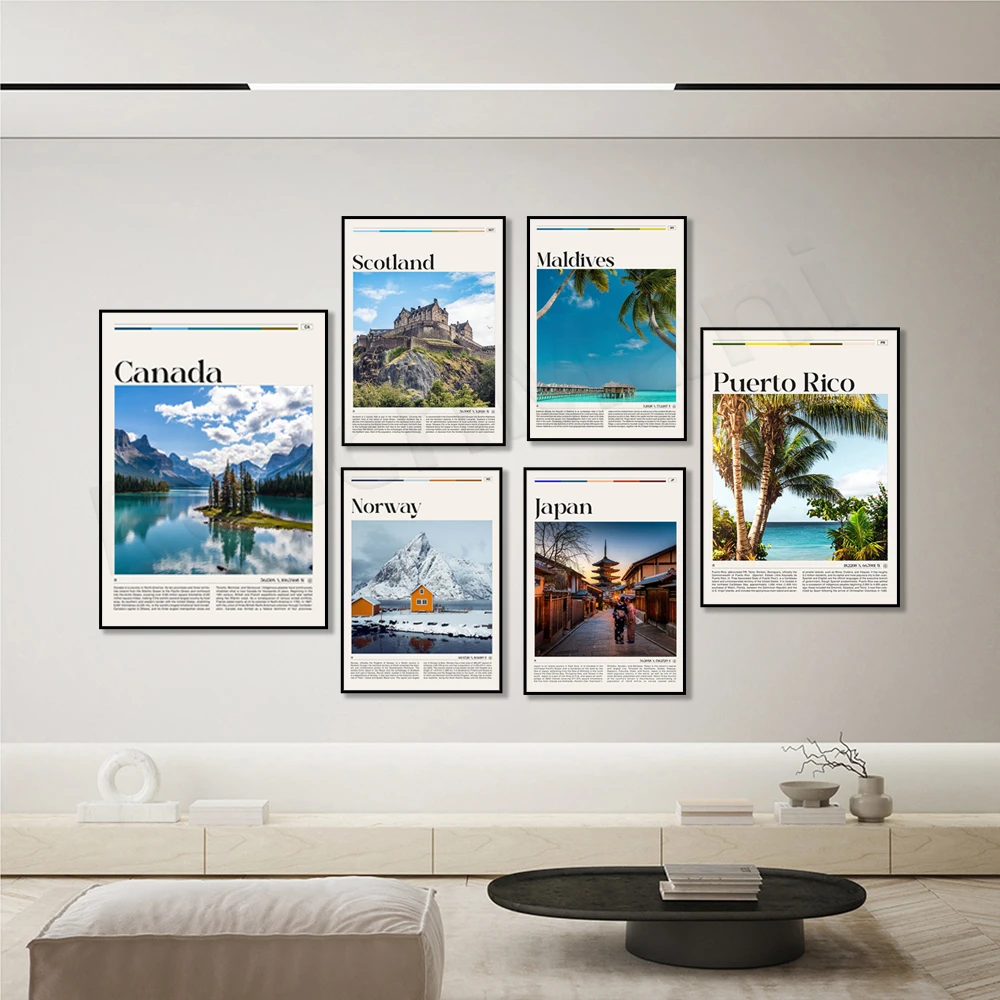 Maldives, Scotland, Germany, Ireland, Guatemala, Costa Rica, Puerto Rico, Norway, Bosnia and Herzegovina, Honduras travel poster