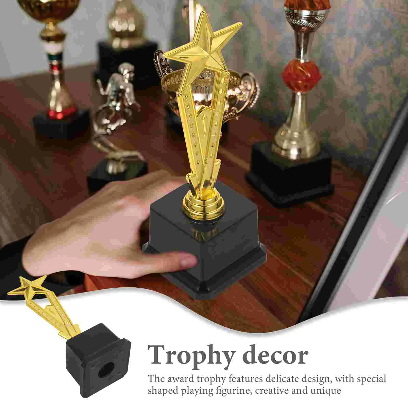 Student Trophy Kids Gift Decor for Kindergarten Music Golden Winner Competition Child